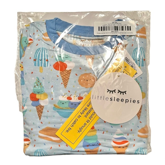Little Sleepies Other - NEW! Little Sleepies Blue Ice Cream Social Two Piece Bamboo Viscose Pajama Set